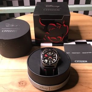 Citizen x Disney Mickey Mouse Icons Collectible Eco-Drive Leather Wristwatch